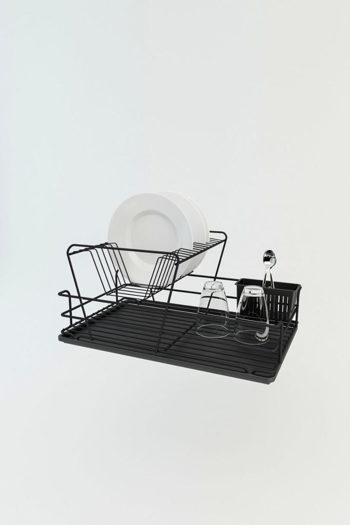 Raft pentru scurgere vesela SM005 Negru 47x32x24 cm Raft pentru scurgere vesela SM005 Negru 47x32x24 cm