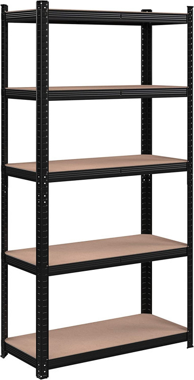 Raft Songmics, 5 rafturi, 180 x 90 x 40 cm, Negru, GLR040B01 Raft Songmics, 5 rafturi, 180 x 90 x 40 cm, Negru, GLR040B01