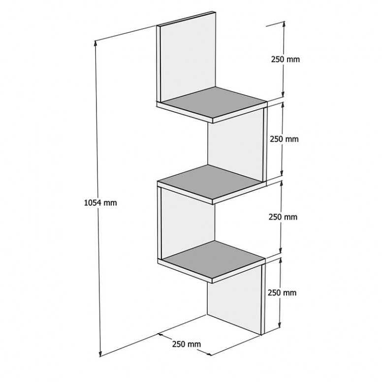 Raft Suspendat Model Esther, Alb, 25x25x105.4 cm Raft Suspendat Model Esther, Alb, 25x25x105.4 cm