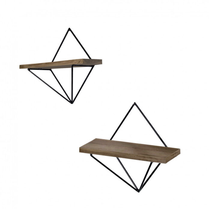 Raft Suspendat Model Gatlin, Nuc/Negru, 30x14x2 cm Raft Suspendat Model Gatlin, Nuc/Negru, 30x14x2 cm