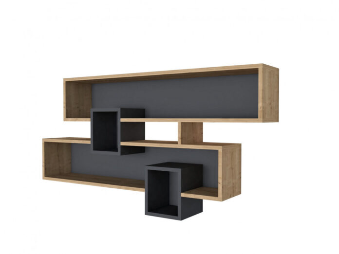 Raft Suspendat Model Izabella, Stejar/Antracit