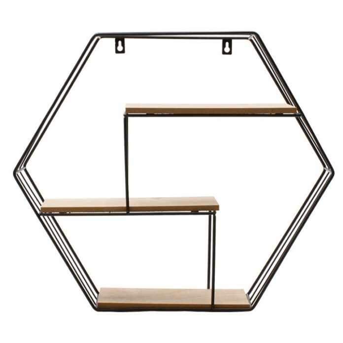 Raft Suspendat Model Travis, Nuc/Negru, 50x10x44 cm Raft Suspendat Model Travis, Nuc/Negru, 50x10x44 cm