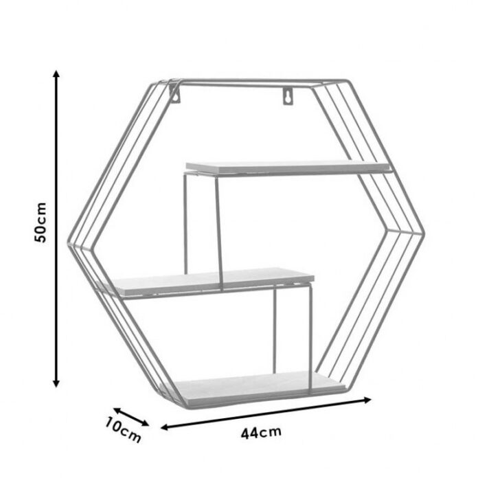 Raft Suspendat Model Travis, Nuc/Negru, 50x10x44 cm Raft Suspendat Model Travis, Nuc/Negru, 50x10x44 cm