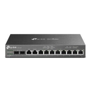 Router 3-in-1 cu 8 porturi Gigabit Omada TP-Link Multi-WAN ER7212PC, VPN, 1200MHz, Negru Router 3-in-1 cu 8 porturi Gigabit Omada TP-Link Multi-WAN ER7212PC, VPN, 1200MHz, Negru