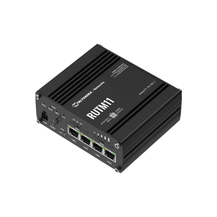 Router industrial 4G LTE dual SIM Teltonika RUTM11, Cat6, WiFi 5 Gigabit dual band, 300-867 Mbps, MU-MIMO, IoT Router industrial 4G LTE dual SIM Teltonika RUTM11, Cat6, WiFi 5 Gigabit dual band, 300-867 Mbps, MU-MIMO, IoT