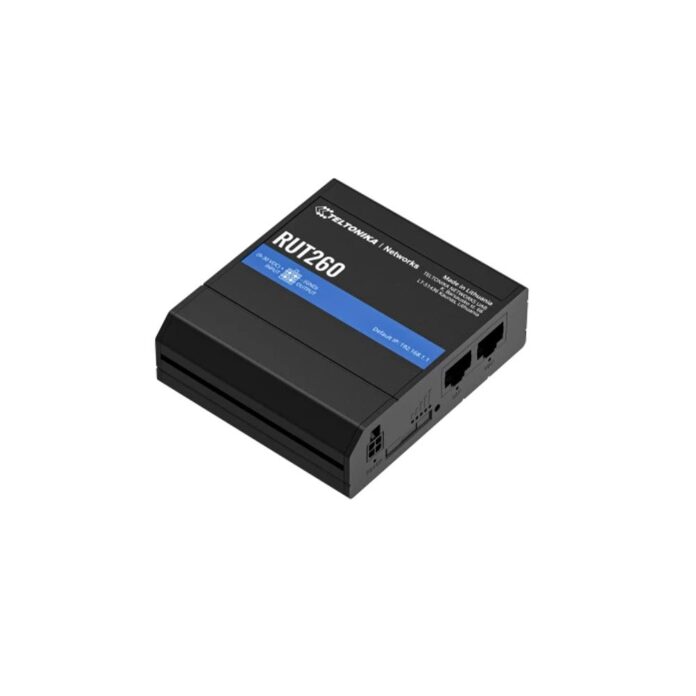 Router industrial LTE Teltonika RUT260, Cat6, WiFi, 2.4 GHz, 300 Mbps, IoT, PoE Router industrial LTE Teltonika RUT260, Cat6, WiFi, 2.4 GHz, 300 Mbps, IoT, PoE