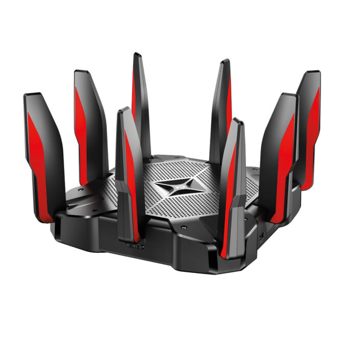 Router wireless Gaming Tri Band TP-Link ARCHER C5400X, 9 porturi, 5400 Mbps Router wireless Gaming Tri Band TP-Link ARCHER C5400X, 9 porturi, 5400 Mbps