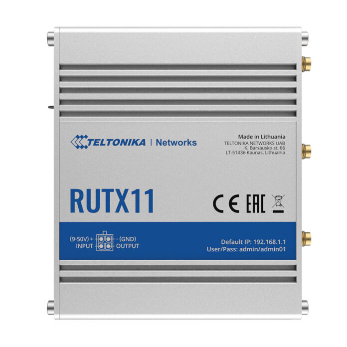 Router industrial IP Teltonika RUTX11, Dual SIM, WiFi, 4G, Bluetooth, GPS, 10/100/1000 Mbps, IoT Router industrial IP Teltonika RUTX11, Dual SIM, WiFi, 4G, Bluetooth, GPS, 10/100/1000 Mbps, IoT