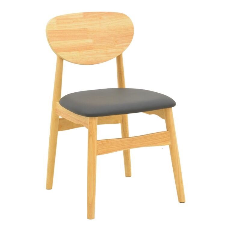 Scaun Cardith, natural/negru, 48x51x78 cm