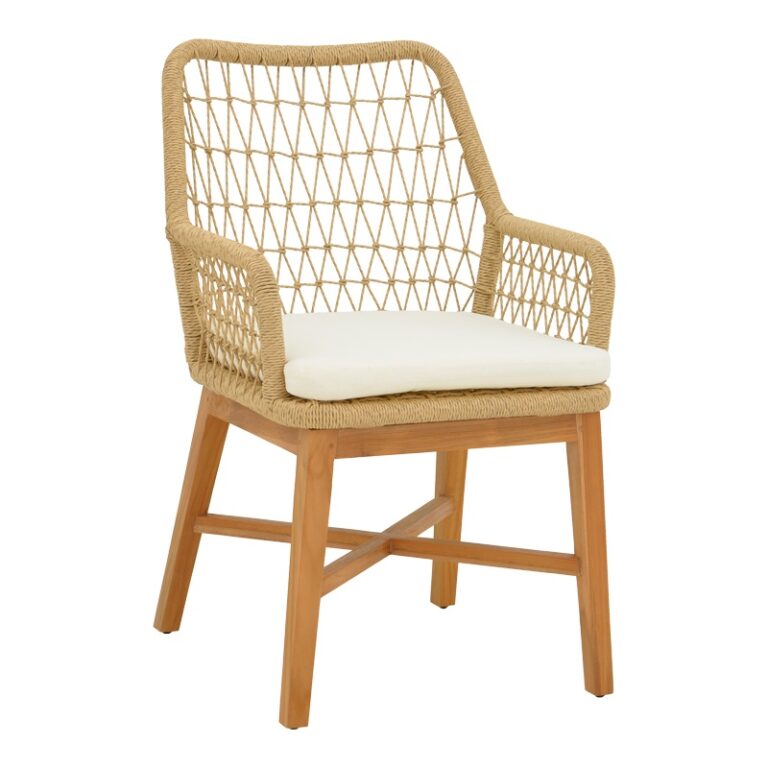 Scaun cu Brate Model Elaiza, Natur/Bej, 58x60x90 cm