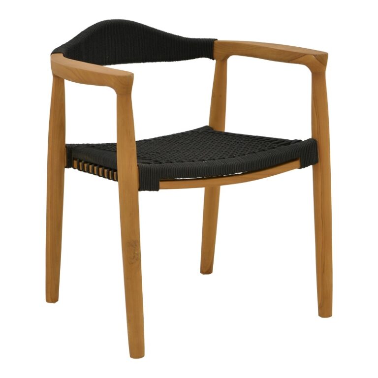 Scaun cu Brate Model Ganny, Negru, 59x56x71 cm