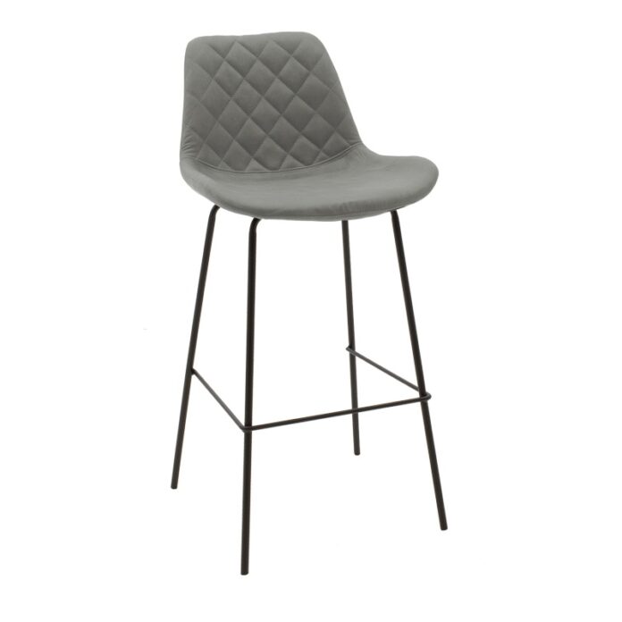 Scaun de bar Faith, gri închis/negru, 50x54x104 cm Scaun de bar Faith, gri închis/negru, 50x54x104 cm
