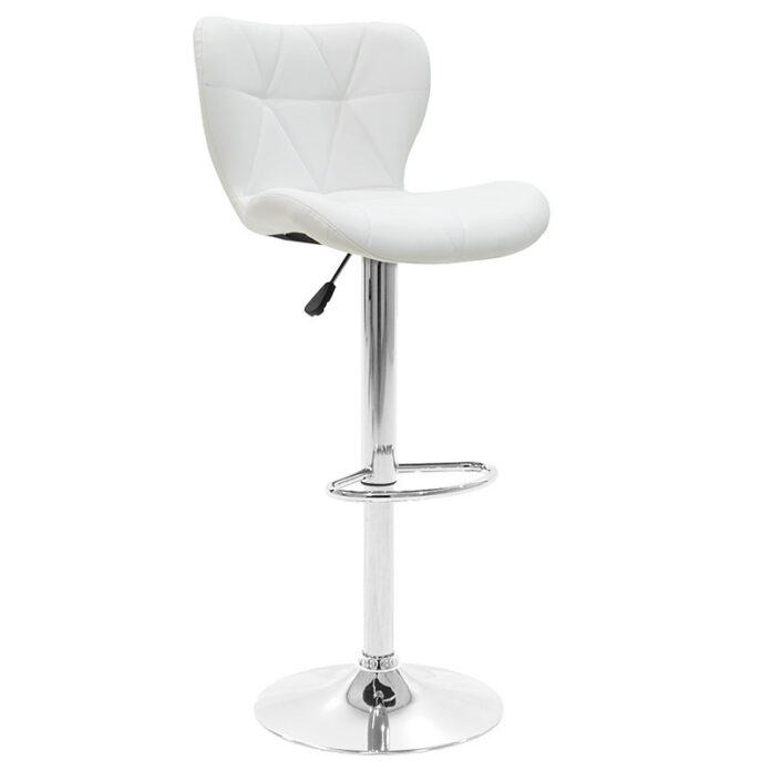 Scaun de bar, inaltime ajustabila, Model Coozy, Alb, 46x47x112 cm Scaun de bar, inaltime ajustabila, Model Coozy, Alb, 46x47x112 cm