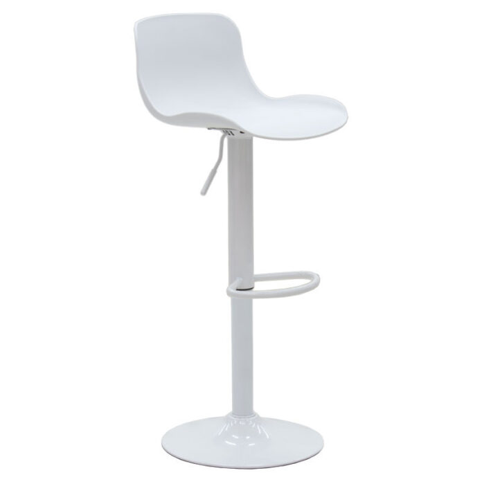 Scaun de bar, inaltime ajustabila, Model Walden, Alb, 40x43x100 cm Scaun de bar, inaltime ajustabila, Model Walden, Alb, 40x43x100 cm
