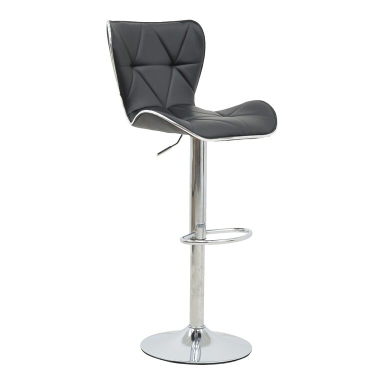 Scaun de bar Jorine, negru, 53x44x114 cm