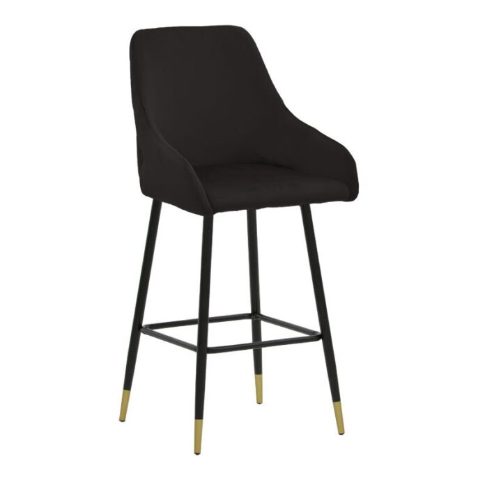 Scaun de bar Model Lithe, Auriu/Negru, 47x44x98 cm Scaun de bar Model Lithe, Auriu/Negru, 47x44x98 cm