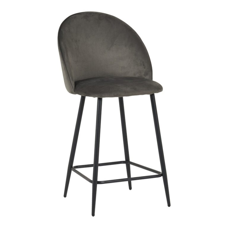 Scaun de bar Perch, negru/antracit, 50x43x99 cm