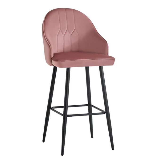 Scaun de bar Velva, roz, 46x45x113 cm Scaun de bar Velva, roz, 46x45x113 cm