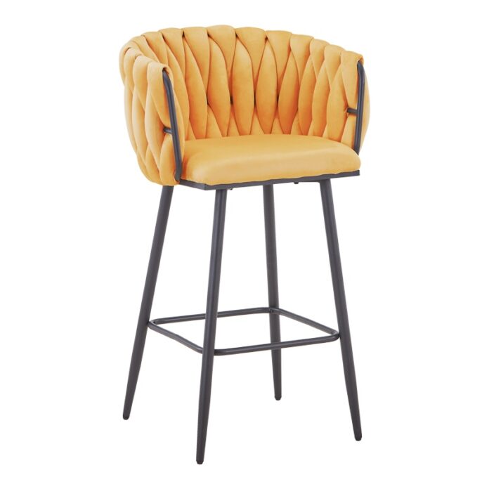 Scaun de bar Vivian, galben, 57x50x100 cm Scaun de bar Vivian, galben, 57x50x100 cm