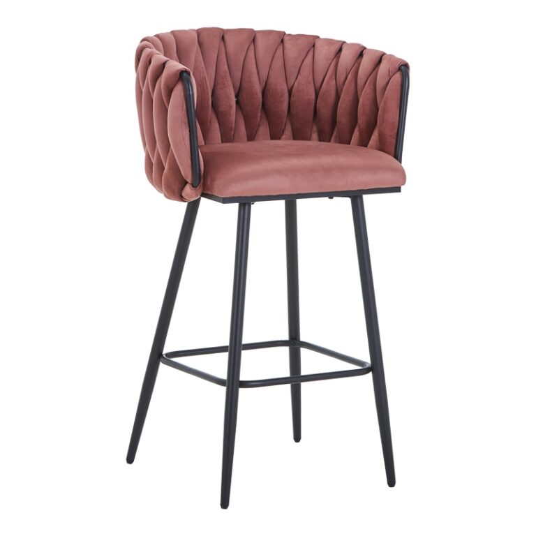 Scaun de bar Vivian, roz, 57x50x100 cm
