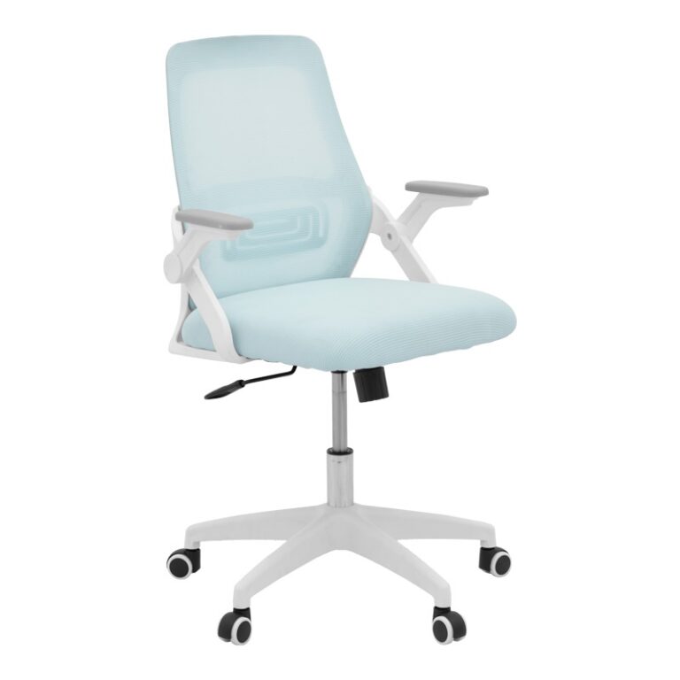 Scaun de birou Reji, albastru deschis, 58x60x89-99 cm