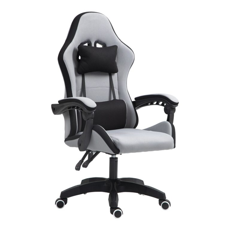 Scaun de gaming Gline, negru/gri, 60x59x108-118 cm