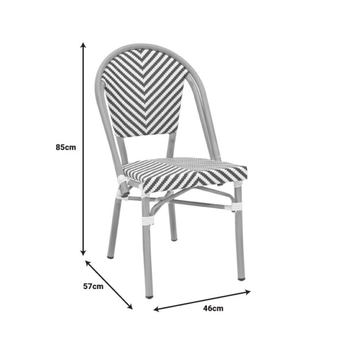 Scaun de Gradina Model Uarmin, Natural/Alb/Albastru, 46x57x85 cm Scaun de Gradina Model Uarmin, Natural/Alb/Albastru, 46x57x85 cm