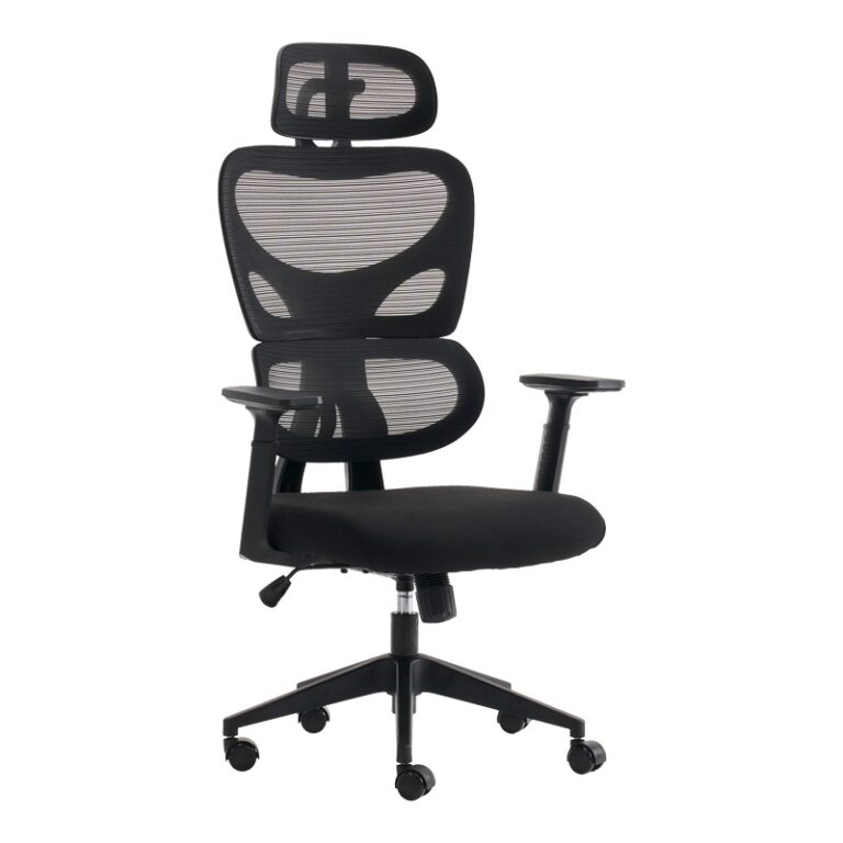 Scaun directorial Cadrey, negru, 67x64x120-128 cm