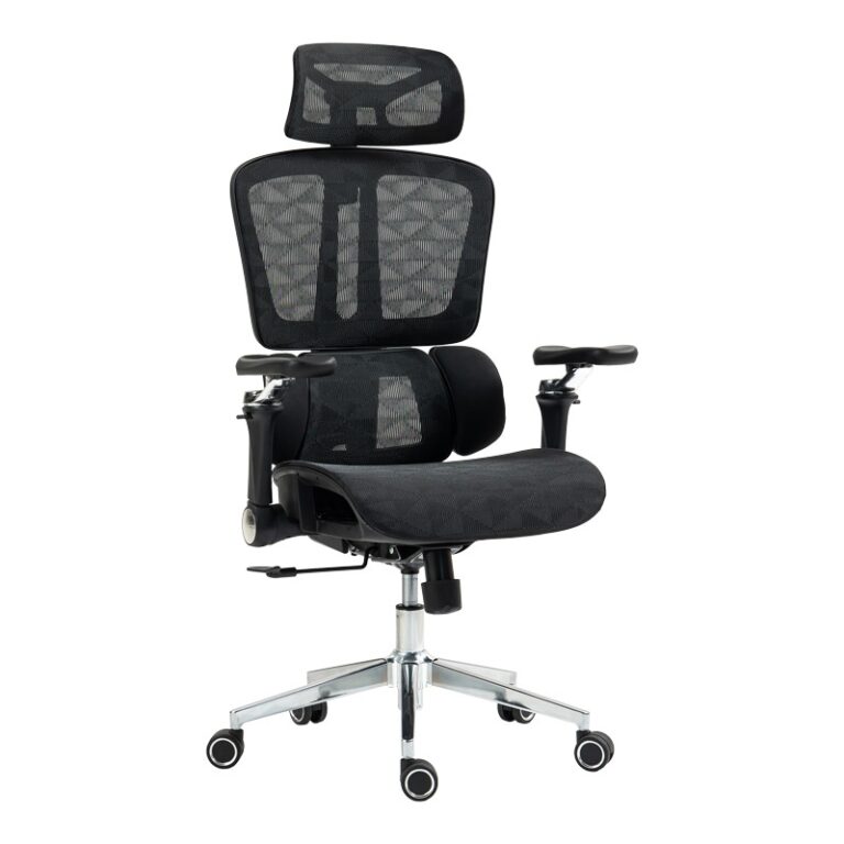 Scaun directorial Jeffer, negru, 67x62x115-125 cm