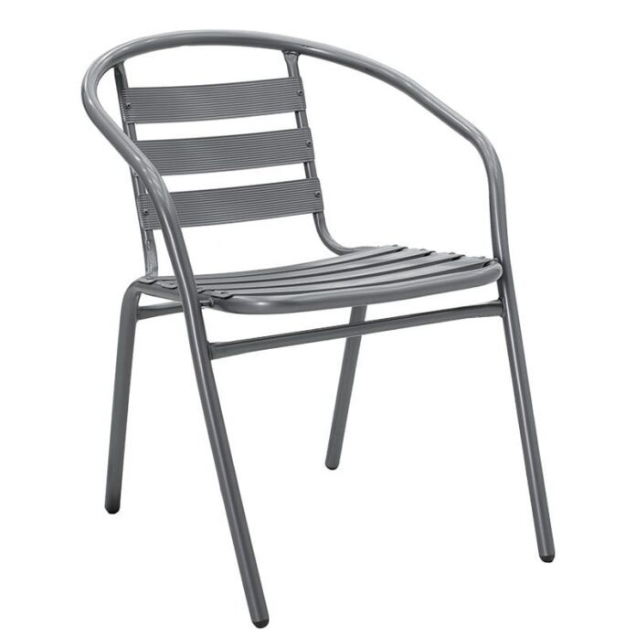 Scaun exterior Tade din metal de culoare gri inchis Scaun exterior Tade din metal de culoare gri inchis