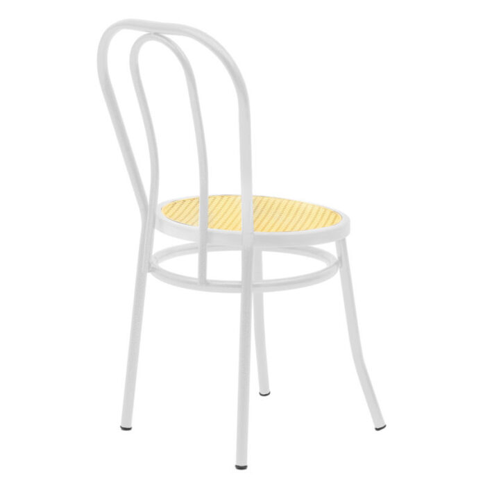 Scaun Model Vienna, Alb/Bej, 40x47x85 cm Scaun Model Vienna, Alb/Bej, 40x47x85 cm