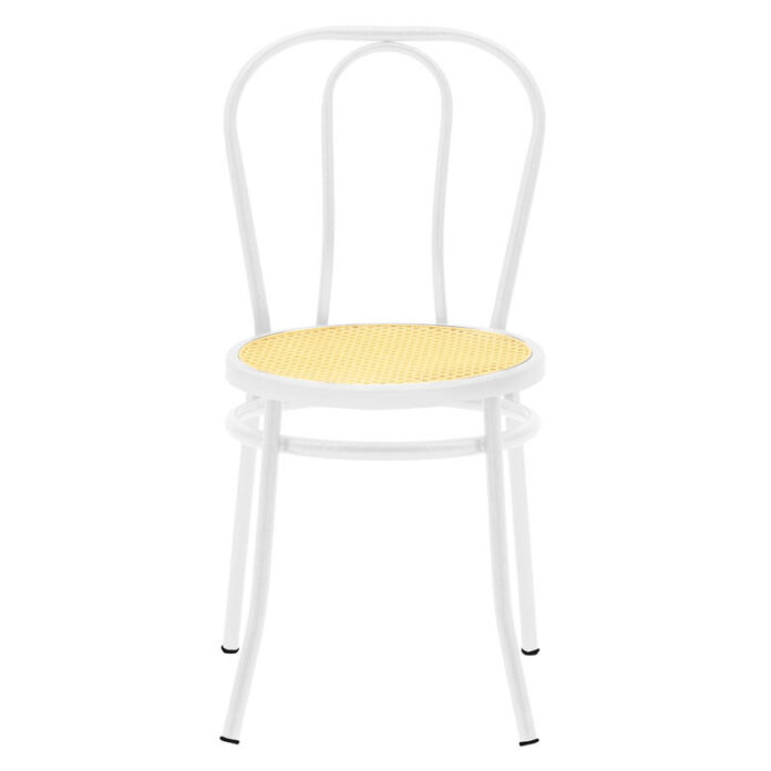 Scaun Model Vienna, Alb/Bej, 40x47x85 cm Scaun Model Vienna, Alb/Bej, 40x47x85 cm