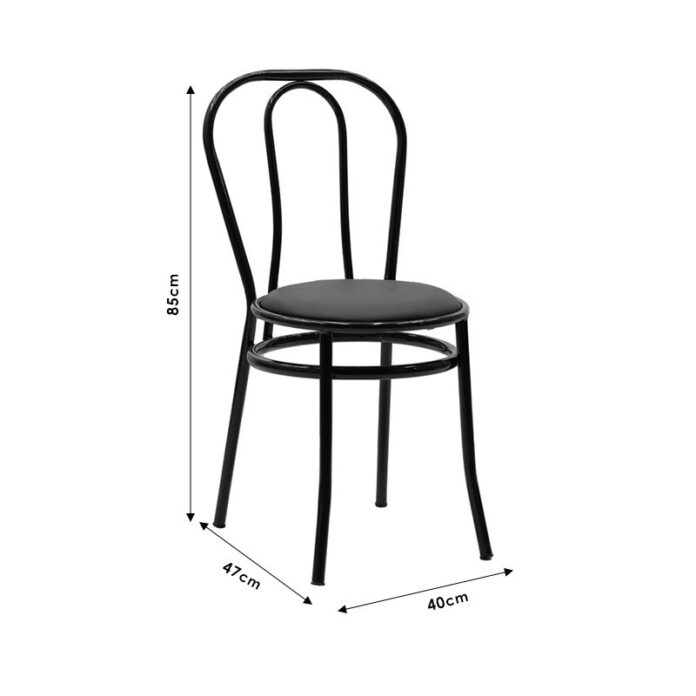 Scaun Model Vienna, Alb/Negru, 40x47x85 cm Scaun Model Vienna, Alb/Negru, 40x47x85 cm