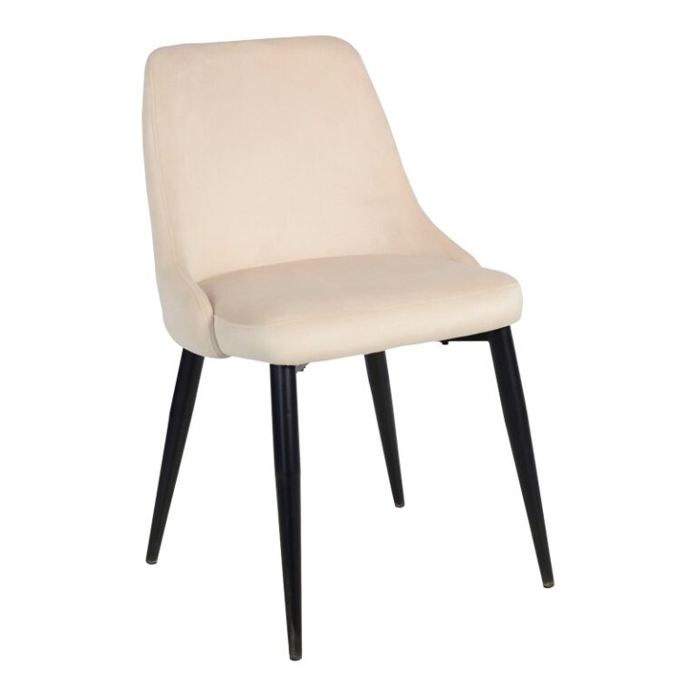 Scaun Model Zedna, Bej/Negru, 51x58x84 cm