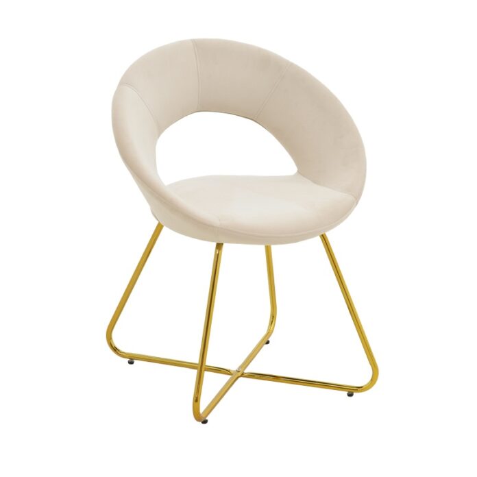 Scaun Valentina, bej/auriu, 65x60x82 cm Scaun Valentina, bej/auriu, 65x60x82 cm