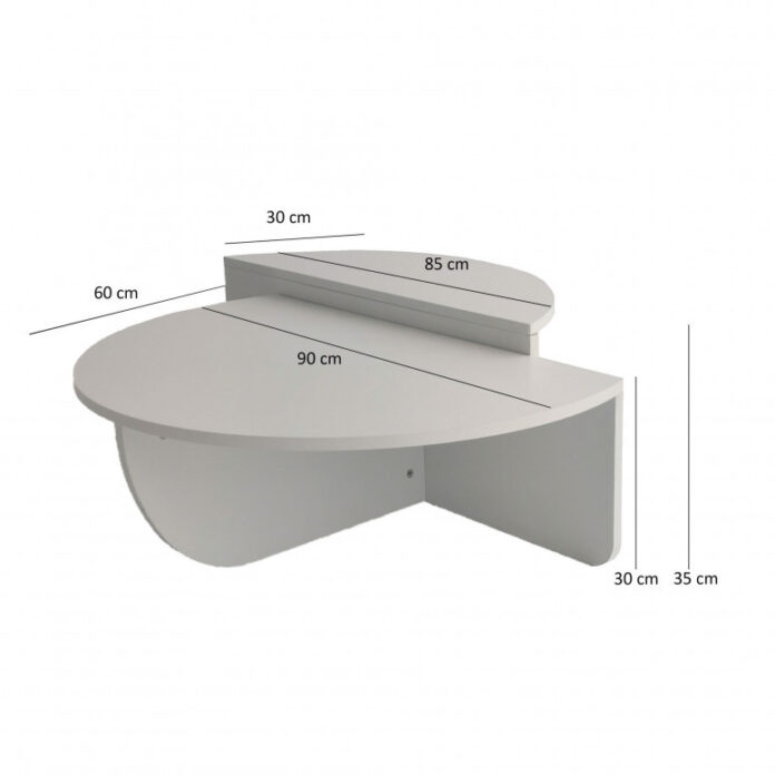 Set 2 Masute de Cafea Model Hayes, 90x60x30/85x30x35 cm, Nuc Set 2 Masute de Cafea Model Hayes, 90x60x30/85x30x35 cm, Nuc