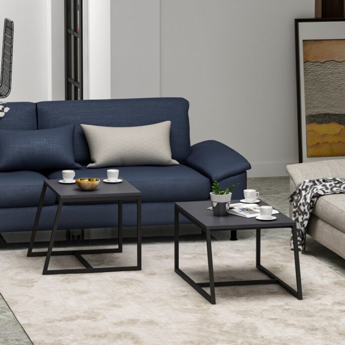 Set 2 Masute de Cafea Model Lucas, 75x50x38/55x57x45 cm, Antracit Set 2 Masute de Cafea Model Lucas, 75x50x38/55x57x45 cm, Antracit