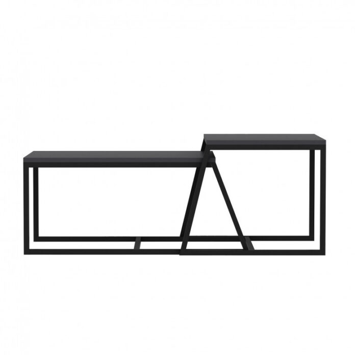 Set 2 Masute de Cafea Model Lucas, 75x50x38/55x57x45 cm, Antracit Set 2 Masute de Cafea Model Lucas, 75x50x38/55x57x45 cm, Antracit
