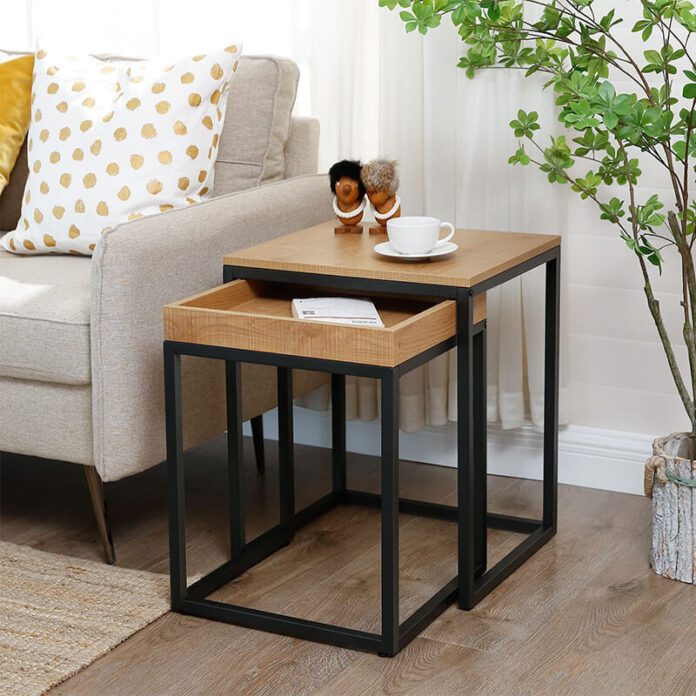 Set 2 Masute de Cafea Model Scarlett, 45x40x55/40x38x51 cm, Maro Set 2 Masute de Cafea Model Scarlett, 45x40x55/40x38x51 cm, Maro