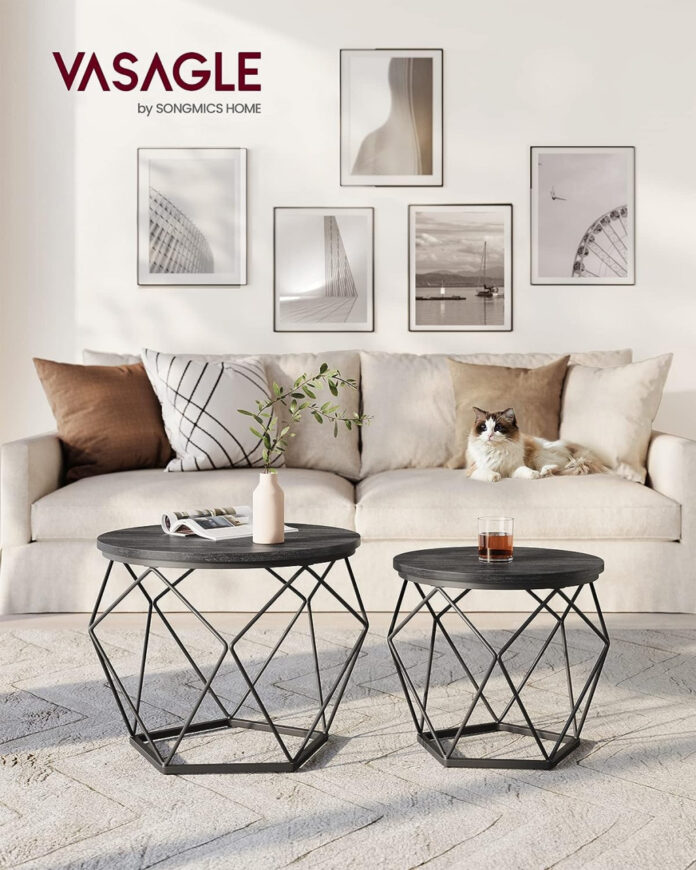 Set 2 Masute de Cafea Model Zayn, 50x50x40 cm, Negru Set 2 Masute de Cafea Model Zayn, 50x50x40 cm, Negru