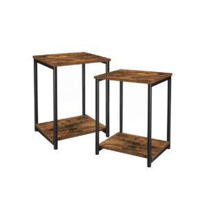 Set 2 masute laterale Vasagle Negru 38.5x30x50 cm Set 2 masute laterale Vasagle Negru 38.5x30x50 cm