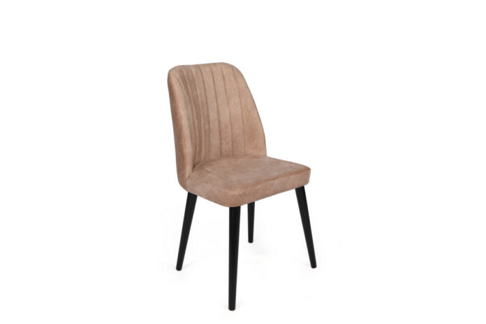 Set 2 scaune Model Alfa-433, Bej/Negru, 50x49x90 cm Set 2 scaune Model Alfa-433, Bej/Negru, 50x49x90 cm