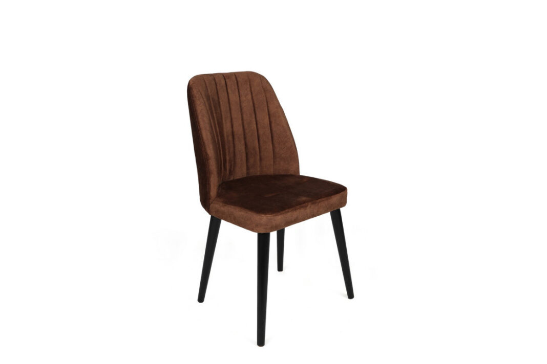 Set 2 scaune Model Alfa-436, Maro/Negru, 50x49x90 cm Set 2 scaune Model Alfa-436, Maro/Negru, 50x49x90 cm