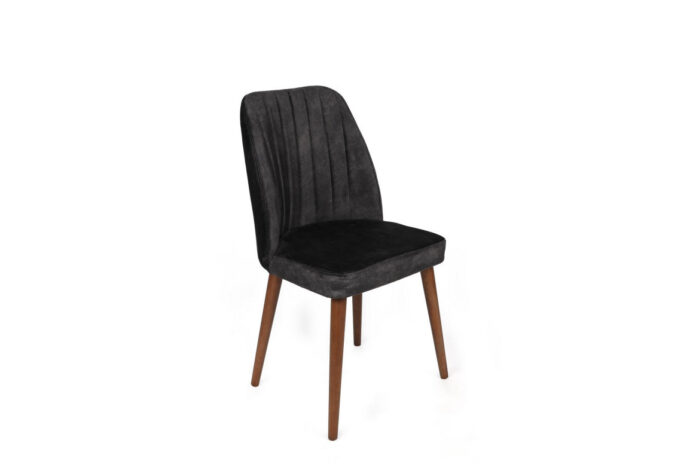 Set 2 scaune Model Alfa-467, Antracit/Nuc, 50x49x90 cm Set 2 scaune Model Alfa-467, Antracit/Nuc, 50x49x90 cm