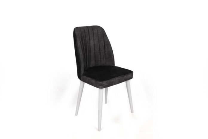 Set 2 scaune Model Alfa-497, Antracit/Alb, 50x49x90 cm Set 2 scaune Model Alfa-497, Antracit/Alb, 50x49x90 cm