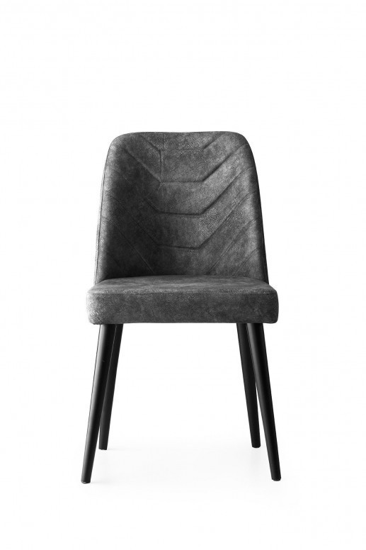 Set 2 scaune Model Dallas, Gri, 50x49x90 cm Set 2 scaune Model Dallas, Gri, 50x49x90 cm