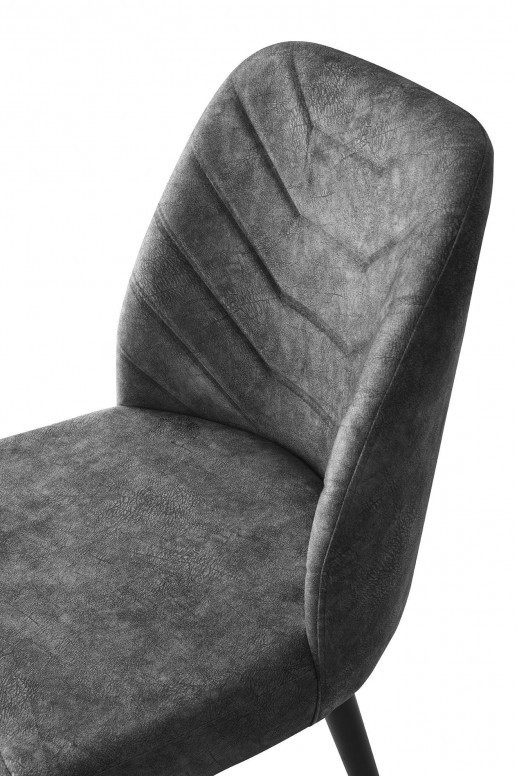 Set 2 scaune Model Dallas, Gri, 50x49x90 cm Set 2 scaune Model Dallas, Gri, 50x49x90 cm