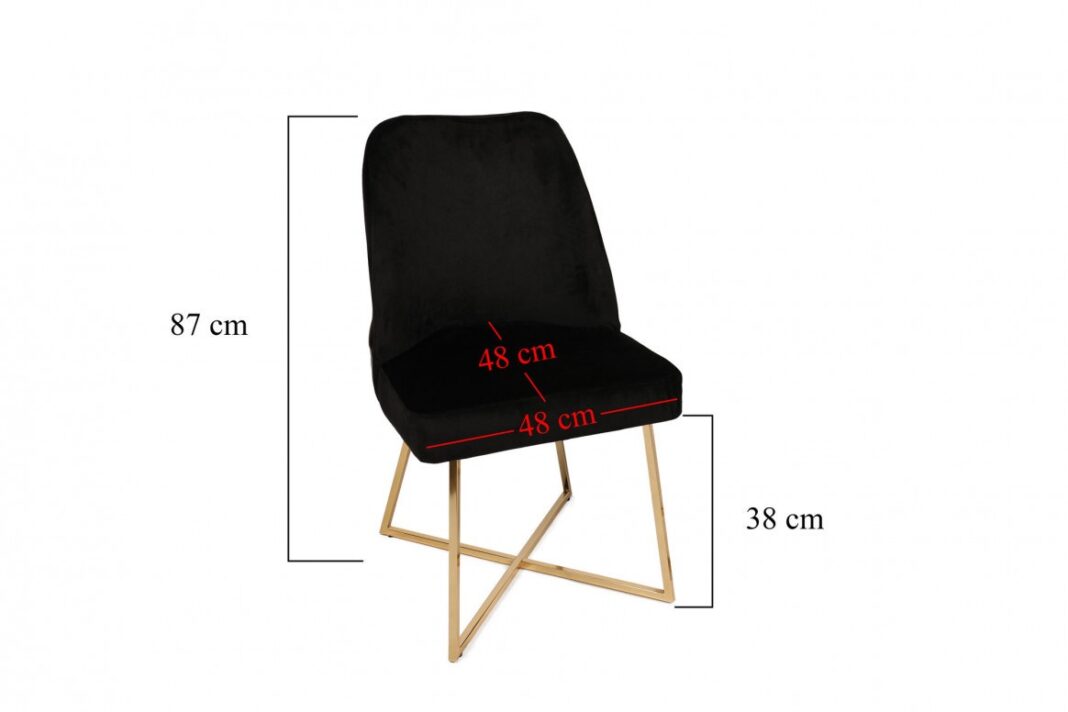 Set 2 scaune Model Madrid, Negru/Gri/Auriu, 50x49x90 cm Set 2 scaune Model Madrid, Negru/Gri/Auriu, 50x49x90 cm