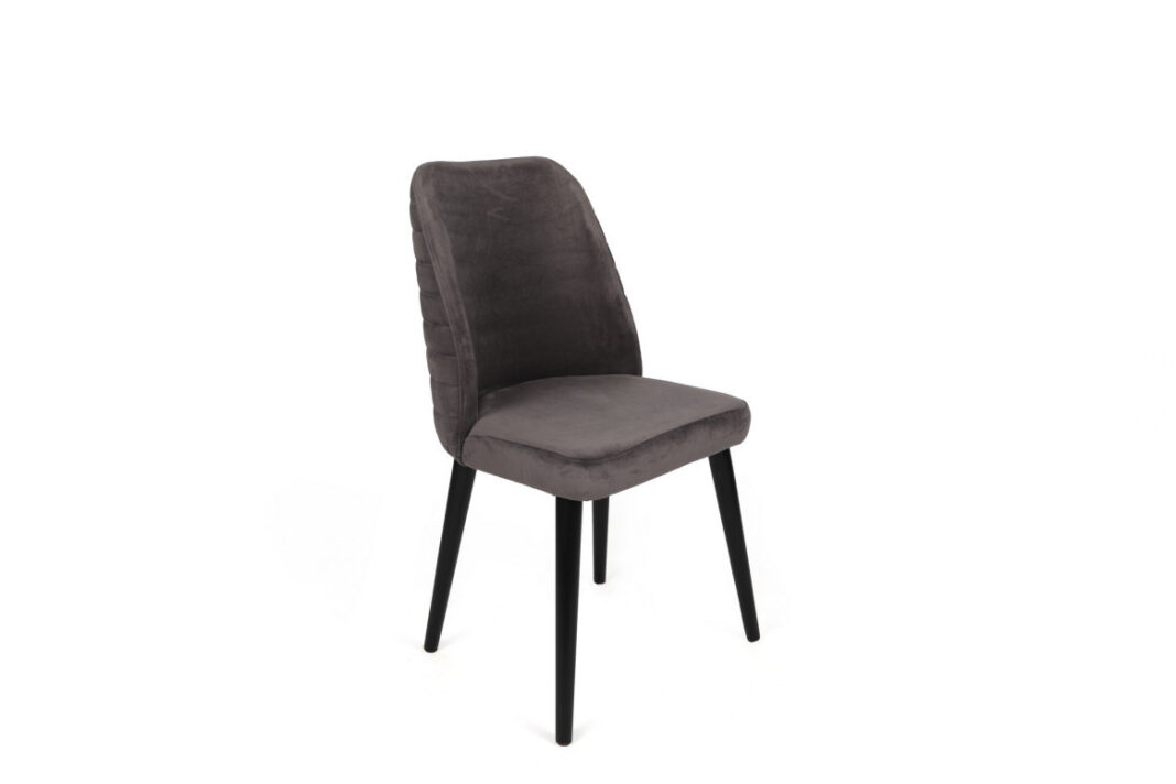 Set 2 scaune Model Tutku-301, Antracit/Negru, 50x49x90 cm Set 2 scaune Model Tutku-301, Antracit/Negru, 50x49x90 cm