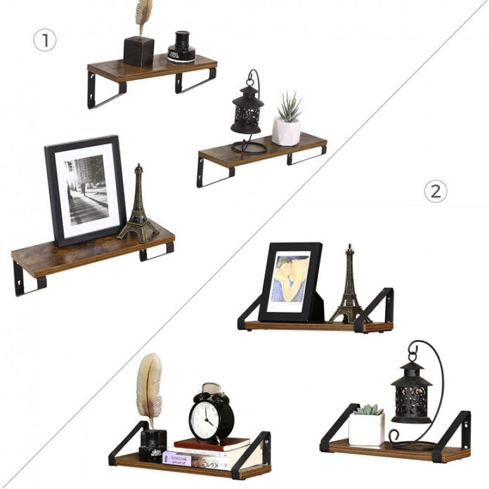 Set 3 Rafturi/Polițe de Perete Rustic Maro Jayla – Lemn Decorativ 30 cm | 35 cm | 40 cm pentru Living, Bucătărie & Dormitor Set 3 Rafturi/Polițe de Perete Rustic Maro Jayla – Lemn Decorativ 30 cm | 35 cm | 40 cm pentru Living, Bucătărie & Dormitor